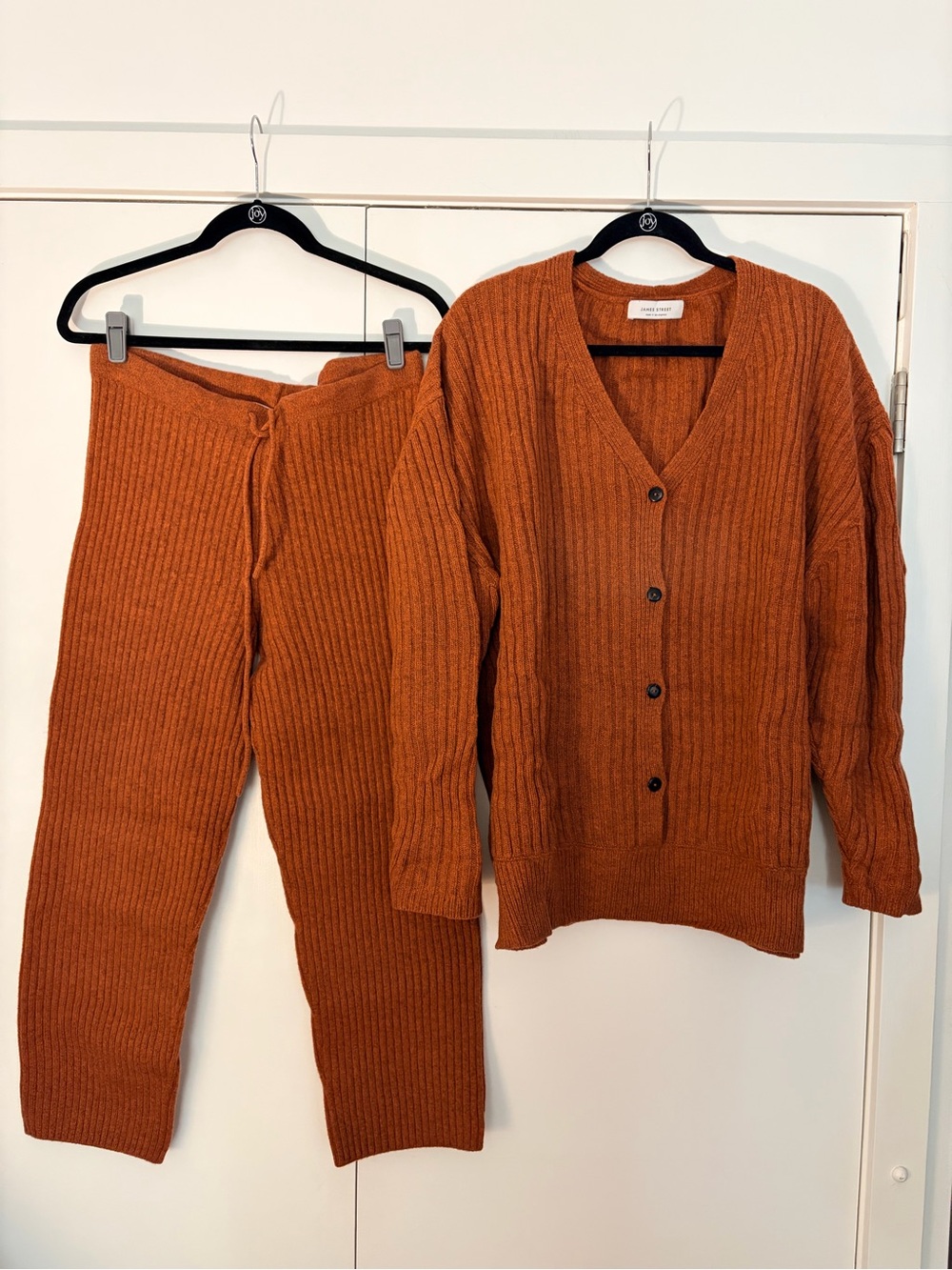 James Street Co AW19 Faux Cardigan and Ribbed Pant Set